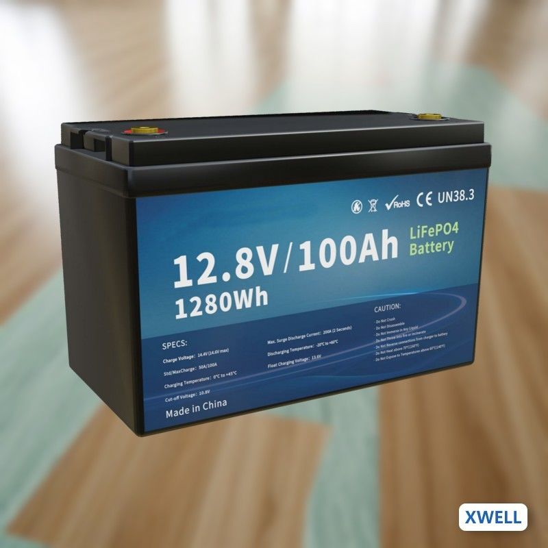 12.8V 100AH লিথিয়াম আয়ন LiFePO4 ব্যাংক প্রতিস্থাপনের জন্য ভিআরএলএ ব্যাটারি গভীর চক্র ব্যাটারি